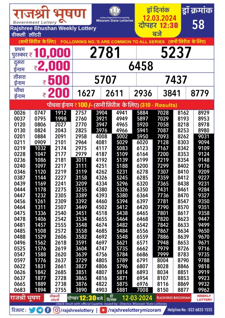 Check previous lotto clearance numbers